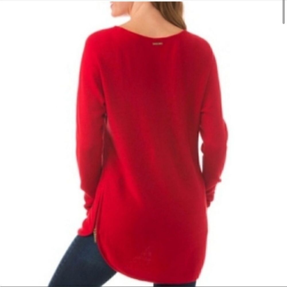 Michael‎ Kors Lite heavy weighted round bottom sweater with Gold Zippers - Picture 6 of 7